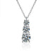 TY Genuine 925 Sterling Silver Moissanite Women's Pendant Necklace - 1.8 Carat D Color Moissanite with Certificate of Authenticity - Luxury Jewelry