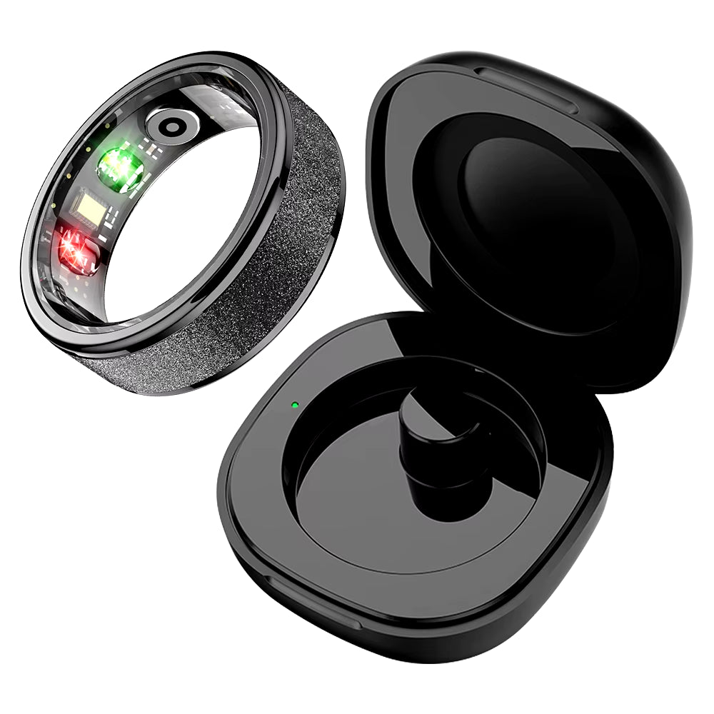 R10 Smart Ring with Charging Case for Men and Women, Health and Sleep Monitoring, 5ATM Waterproof Rating, Multi-Sport Functionality