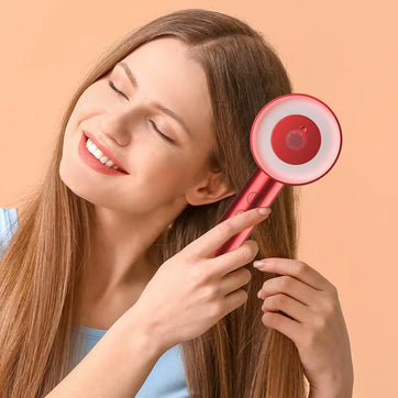 Electric Scalp Massager and Hair Oil Applicator with 3 Modes and LED Light Therapy