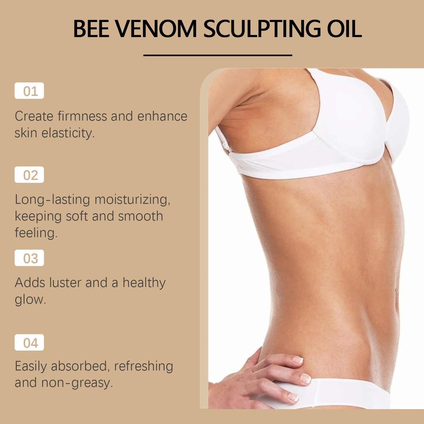 Abdominal Fat Reduction Massage Oil for Rapid Fat Burning and Skin Firming