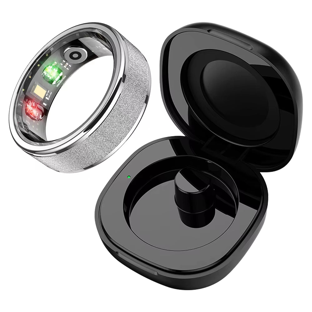 R10 Smart Ring with Charging Case for Men and Women, Health and Sleep Monitoring, 5ATM Waterproof Rating, Multi-Sport Functionality