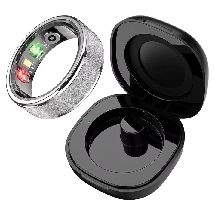 R10 Smart Ring with Charging Case for Men and Women, Health and Sleep Monitoring, 5ATM Waterproof Rating, Multi-Sport Functionality