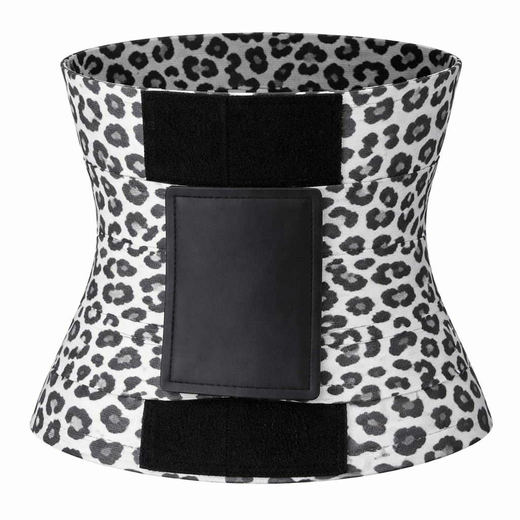 Zenithral triple wrap waist trainer belt offering abdominal support and back compression in XS to 3XL, shown wrapped around a waist.