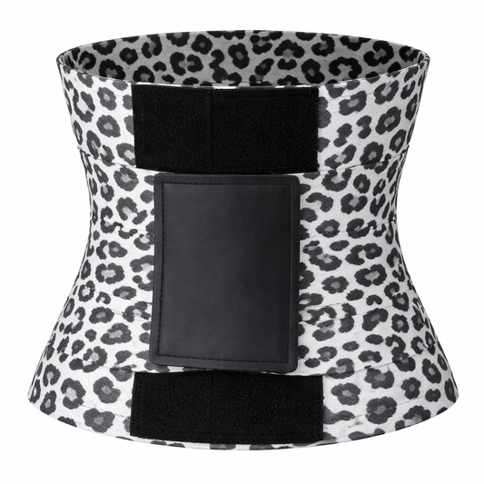Zenithral triple wrap waist trainer belt offering abdominal support and back compression in XS to 3XL, shown wrapped around a waist.