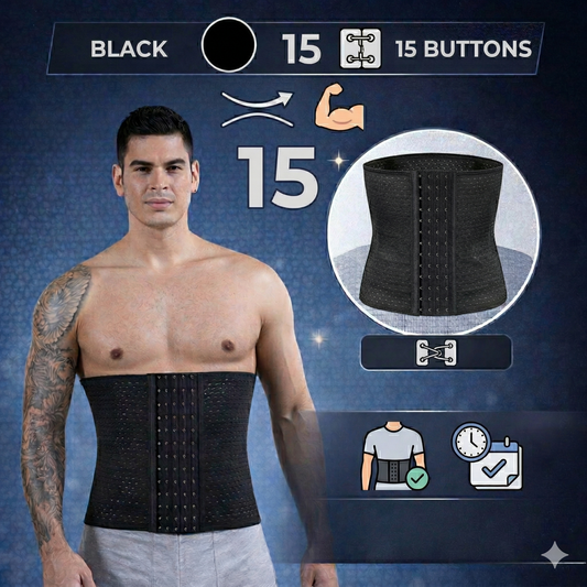 Men’s Zenithral abdominal support belt with adjustable strap, providing core support and comfort for lower back and abdominal relief.