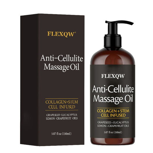 Zenithral anti-cellulite massage oil in a 150ml or 240ml bottle, showing a natural, smooth texture for firming skin.