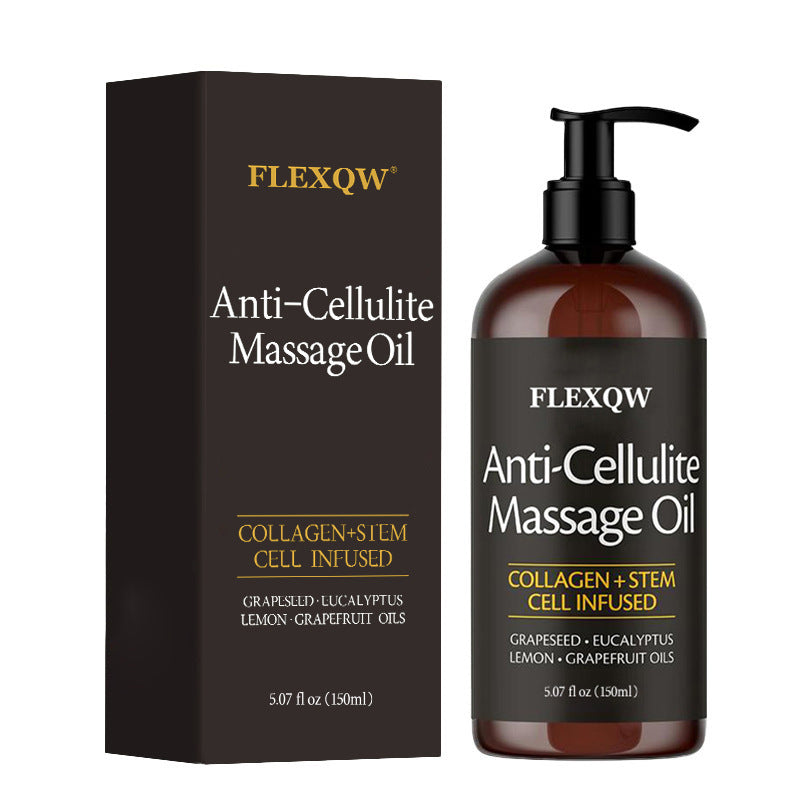 Zenithral anti-cellulite massage oil in a 150ml or 240ml bottle, showing a natural, smooth texture for firming skin.