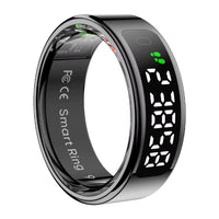 R12 Smart Ring (2025) with Display Screen, Touch Control, Wireless Charging, Health Management, and 5 ATM Waterproof Rating for Men and Women