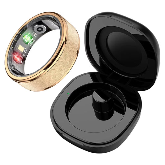 R10 Smart Ring with Charging Case for Men and Women, Health and Sleep Monitoring, 5ATM Waterproof Rating, Multi-Sport Functionality